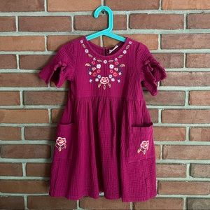 Floral dress with pockets